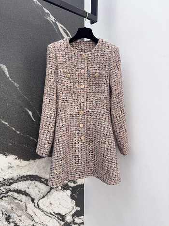 Chanel Tweed Pink Dress