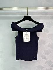 Chanel off shoulder shirt in navy - 1