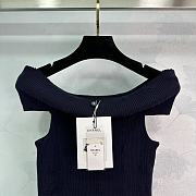 Chanel off shoulder shirt in navy - 4