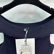 Chanel off shoulder shirt in navy - 2
