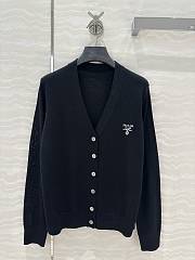 Prada Cashmere Cardigan In Black - 1