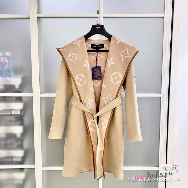 Louis Vuitton Belted Double Face Hooded Wrap coat - 1