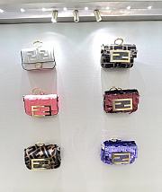 Fendi Nano Baguette Charm With purple sequins - 2