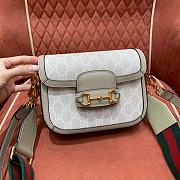 Gucci Horsebit 1955 mini beige / white Bag 20.5x14x5cm - 1