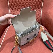 Gucci Horsebit 1955 mini beige / white Bag 20.5x14x5cm - 5