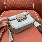 Gucci Horsebit 1955 mini beige / white Bag 20.5x14x5cm - 4