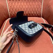 Gucci Horsebit 1955 mini blue gg bag - 20.5x14x15cm - 5