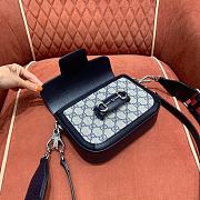 Gucci Horsebit 1955 mini blue gg bag - 20.5x14x15cm - 2