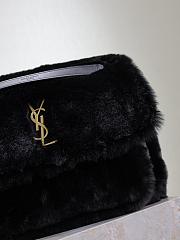 YSL Niki Large In Black Shearling - 32x23x9cm - 6