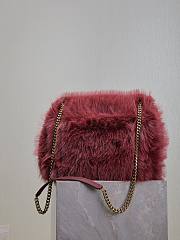 	 YSL Niki Large In Burgundy Shearling - 32x23x9cm - 6