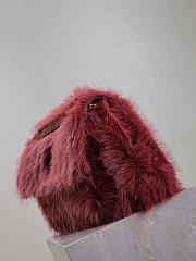 	 YSL Niki Large In Burgundy Shearling - 32x23x9cm - 3