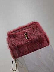 	 YSL Niki Large In Burgundy Shearling - 32x23x9cm - 2