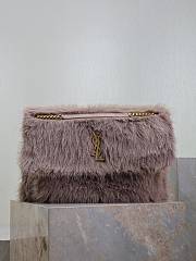 YSL NIKI Oversized in shearling purple 47×34×16cm - 1