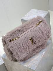 YSL NIKI Oversized in shearling purple 47×34×16cm - 6