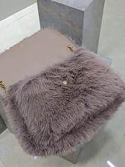 YSL NIKI Oversized in shearling purple 47×34×16cm - 4