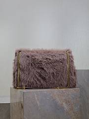 YSL NIKI Oversized in shearling purple 47×34×16cm - 3