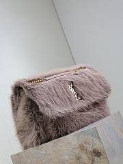 YSL NIKI Oversized in shearling purple 47×34×16cm - 2
