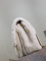 	 YSL NIKI Oversized in shearling white - 47×34×16cm - 6
