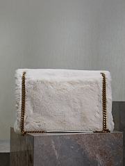 	 YSL Niki Large In White Shearling - 32x23x9cm - 6