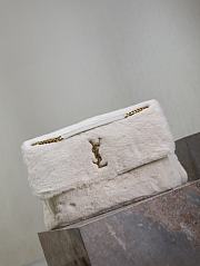 	 YSL Niki Large In White Shearling - 32x23x9cm - 2