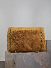	 YSL NIKI Oversized in shearling brown - 47×34×16cm - 5