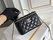 Chanel Vanity Metal Top Handle Black Lambskin - 17*9.5*7.8cm - 4