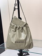 	 Chanel Medium 22 Bag Light Green Lambskin - 39x42×8cm - 1