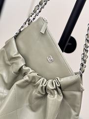 	 Chanel Medium 22 Bag Light Green Lambskin - 39x42×8cm - 4