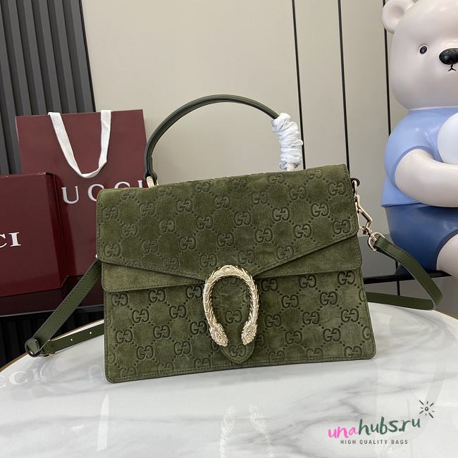 Gucci Dionysus Suede Green Bag - 29.5x20x10.5cm - 1