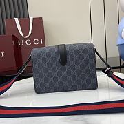Gucci Super mini GG bag in black Supreme canvas - 18.5x 13.5x7cm - 3