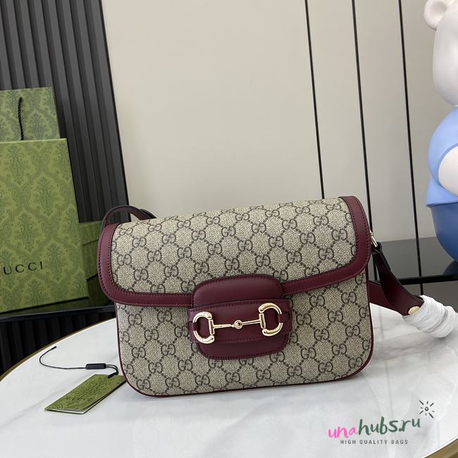 Gucci GG Horsebit 1955 Soft small shoulder bag - 25.9x 17.5x 9.9cm - 1