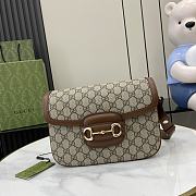 Gucci GG Horsebit 1955 Soft small shoulder bag - 25.9x 17.5x 9.9cm - 4