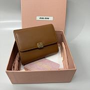 Miu Miu Brown Leather 3 Fold Wallet - 4