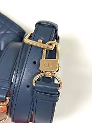 Dior Small Lady D Joy Lambskin Leather Navy Bag - 22*6*12Cm - 6