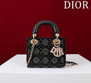 Dior Mini Lady Black Strass 17*15*7cm - 1