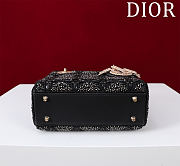Dior Mini Lady Black Strass 17*15*7cm - 6