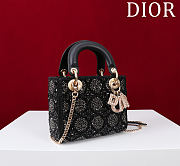 Dior Mini Lady Black Strass 17*15*7cm - 5