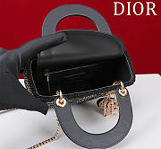 Dior Mini Lady Black Strass 17*15*7cm - 2
