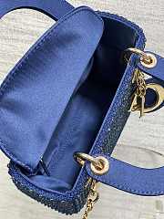 	 Dior Mini Lady Blue Sequin Bag - 17*15*7cm - 6