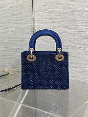 	 Dior Mini Lady Blue Sequin Bag - 17*15*7cm - 5