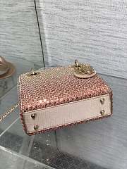 	 Dior Mini Lady Pink Sequin Bag - 17*15*7cm - 2