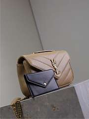 YSL LOULOU small in beige MATELASSE lambskin - 24 x 14 x 6 CM  - 6