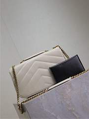 	 YSL LOULOU small in white MATELASSE lambskin - 24 x 14 x 6 CM - 4