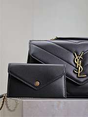 	 YSL LOULOU small in black MATELASSE lambskin - 24 x 14 x 6 CM - 3