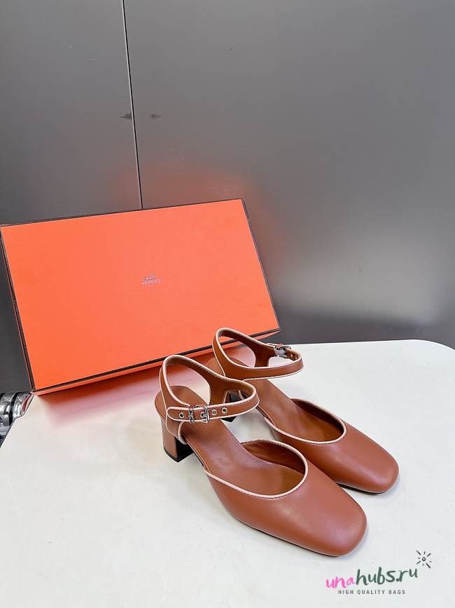 Hermes Escarpines Kamilla 60 Brown - 1