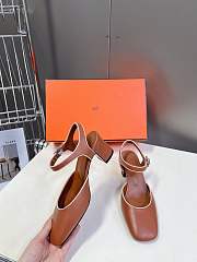 Hermes Escarpines Kamilla 60 Brown - 5