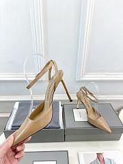 	 Tom Ford leather slingback pumps in beige  - 6