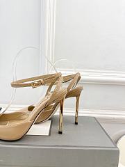 	 Tom Ford leather slingback pumps in beige  - 5