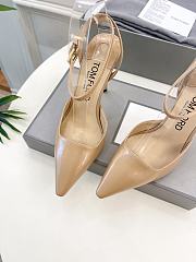 	 Tom Ford leather slingback pumps in beige  - 2