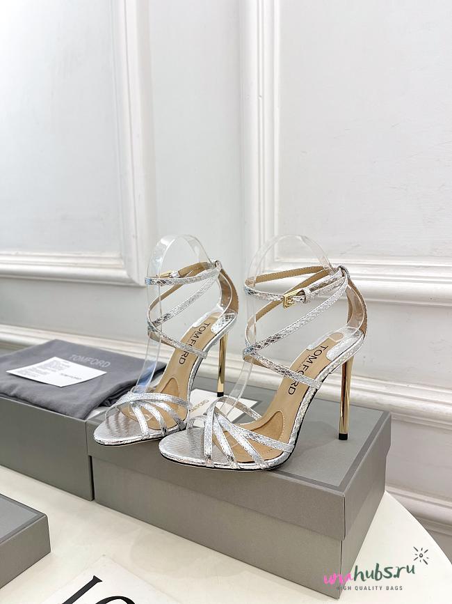 Tom Ford Ida snake-effect leather heels - 1